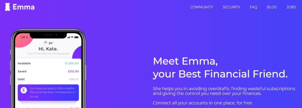 Meet Emma, your Best Financial Friend.