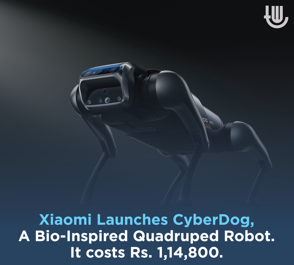 Xiaomi Launches CyberDog, A Bio-Inspired Quadruped Robot. It costs Rs. 1,14,800.