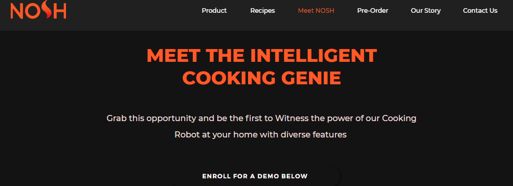 Meet NOSH: The Intelligent Cooking Genie, Cooking Robot.