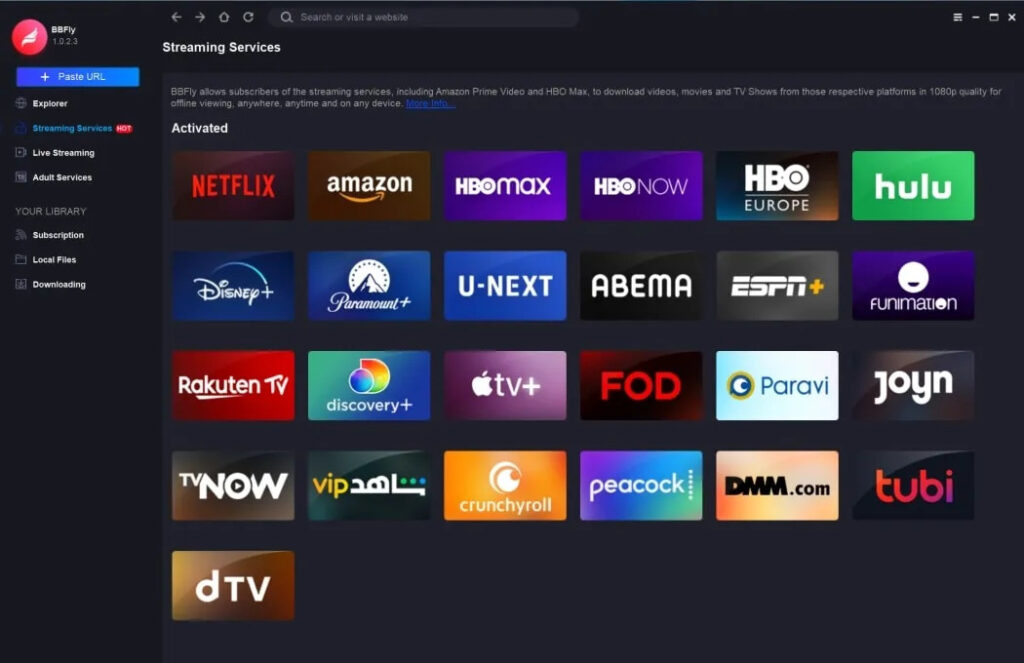 BBFly Streaming Services Download