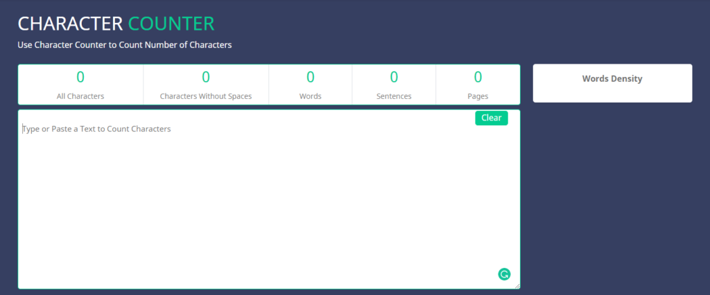 Use Character Counter to count number of characters 