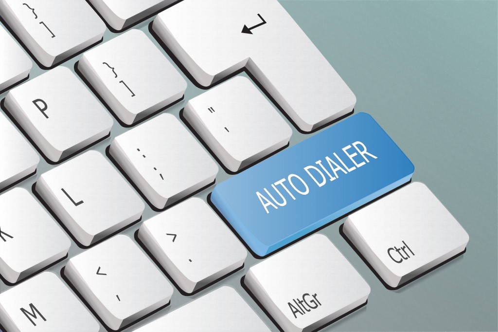 Auto Dialer Written on the Keyboard Button