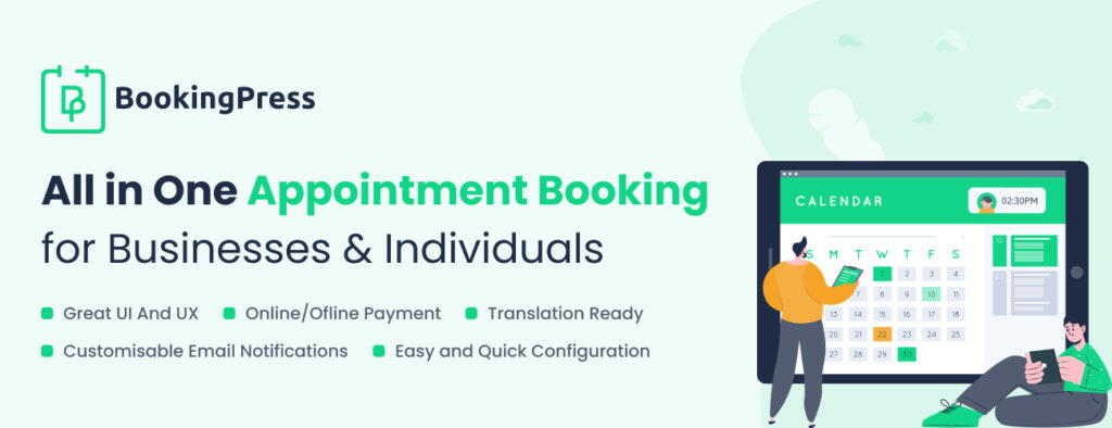 BookingPress Plugin: All in One Appointment Booking for Businesses & Individuals