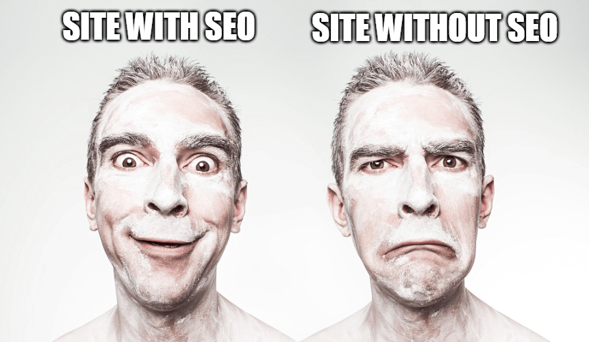 Site with SEO vs Site without SEO