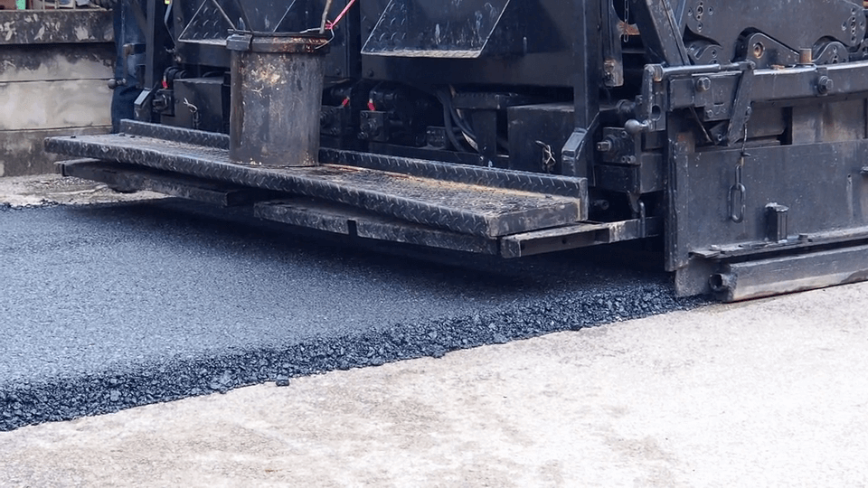 Road Construction,  Asphalt Paving Machine