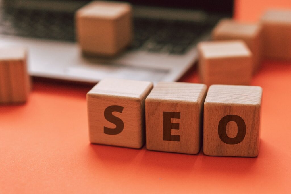 SEO Letters on the Wooden Blocks