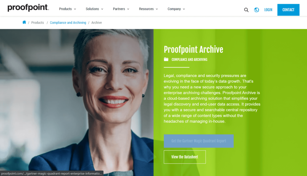 Proofpoint Archive: Cloud-based archiving solution