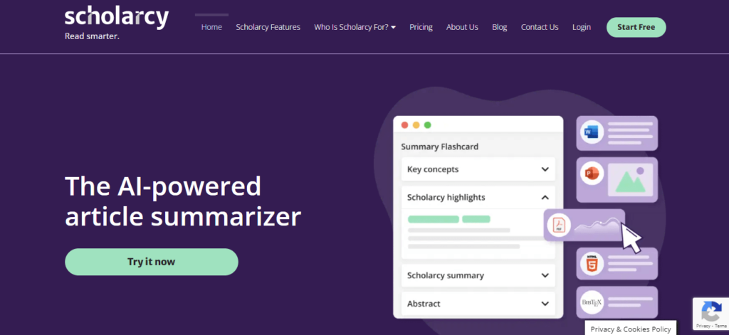 Scholarcy: The AI-powered article summarizer