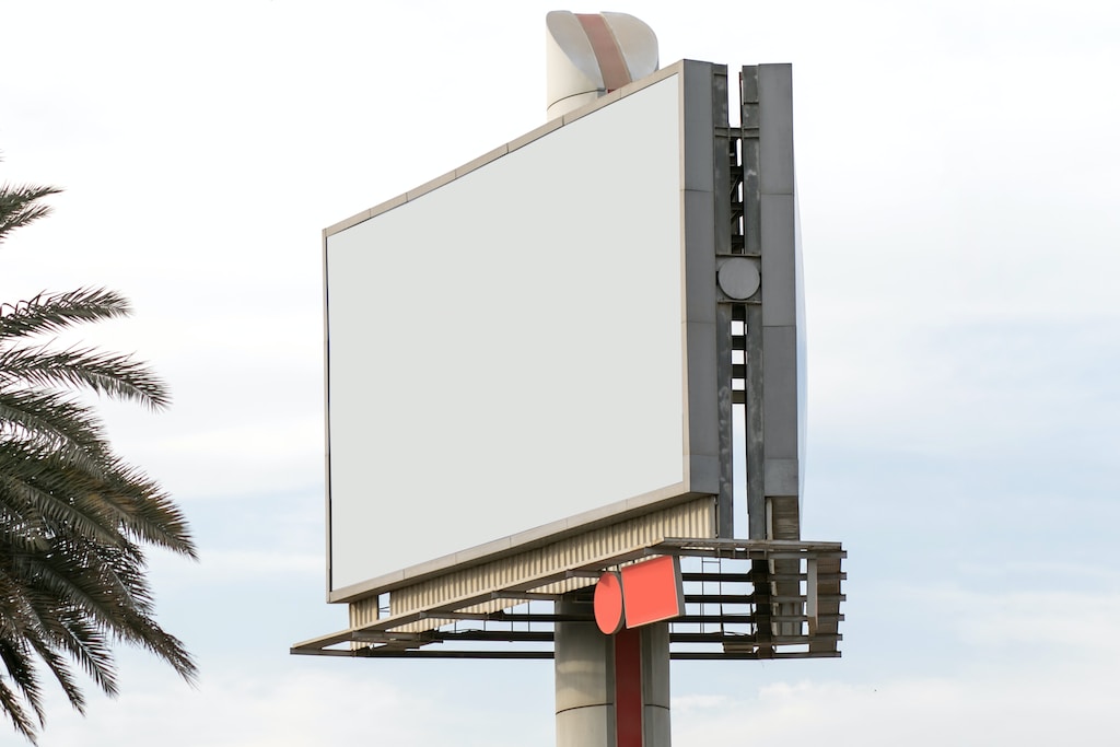 rectangular blank billboard photo