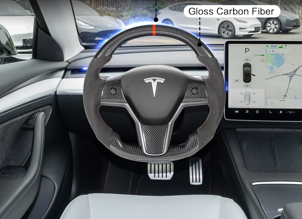 Tesla Carbon Fiber Steering Wheel