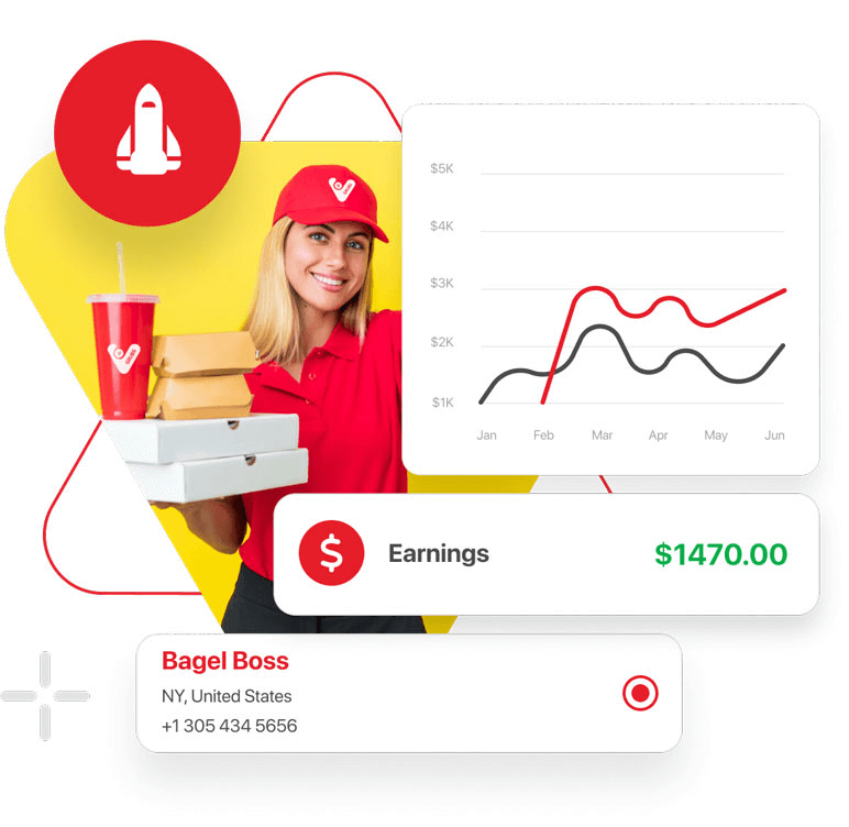 vGrubs delivery tablet that enhances DoorDash
