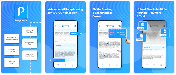 Paraphraser - Best Paraphrasing App. Advanced AI Paraphrasing for 100% Original Text. Fix the Spelling and Grammar Errors.