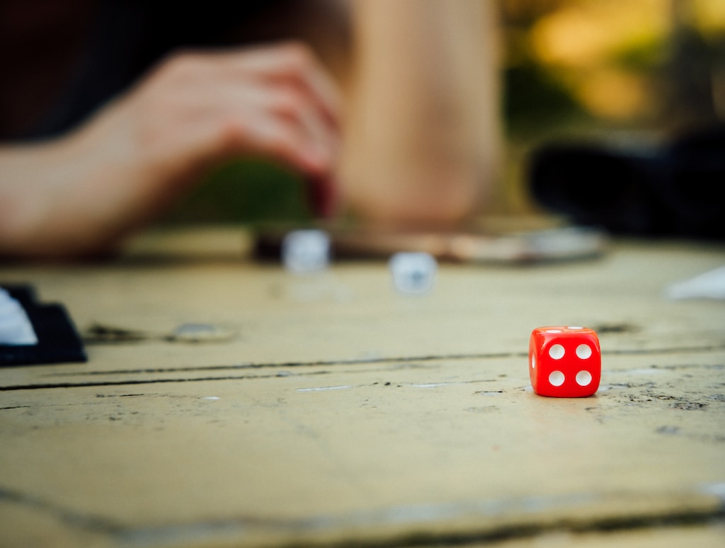 HD photo of dice, game, focus and backgammon