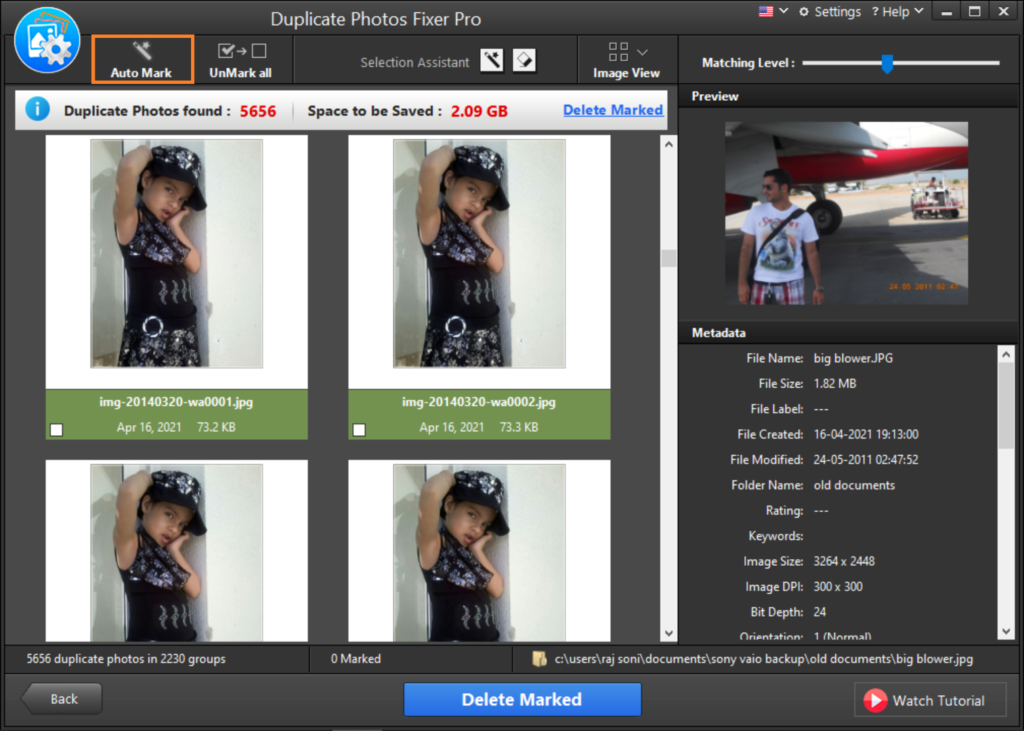 Scan for Duplicate Photos