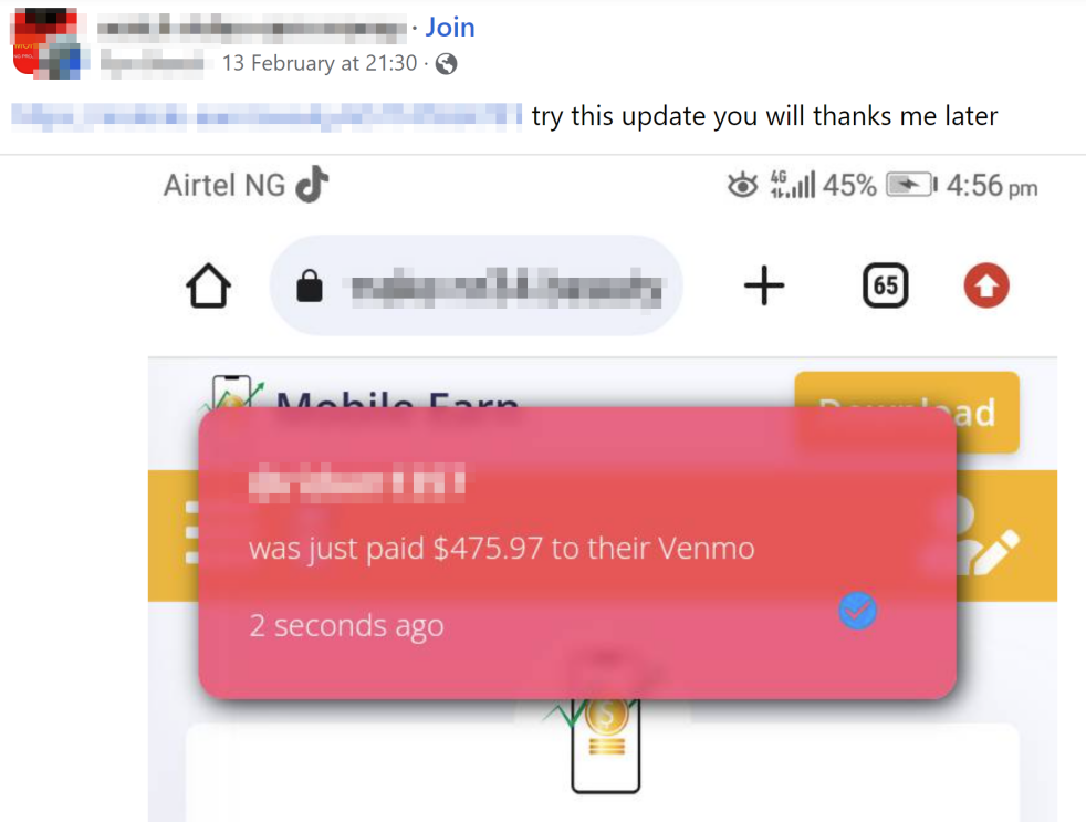 Venmo payment scam