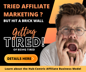 Tried Affiliate Marketing But Hit a Brick Wall? Getting Tired of Being Tired! Learn about the Hub-Centric Affiliate Business Model. Details Here: