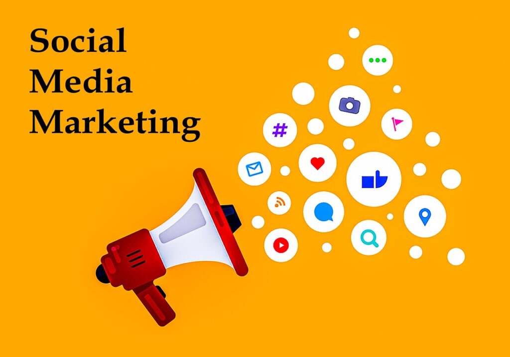 Social media marketing, Social media manager, Digital marketing image.