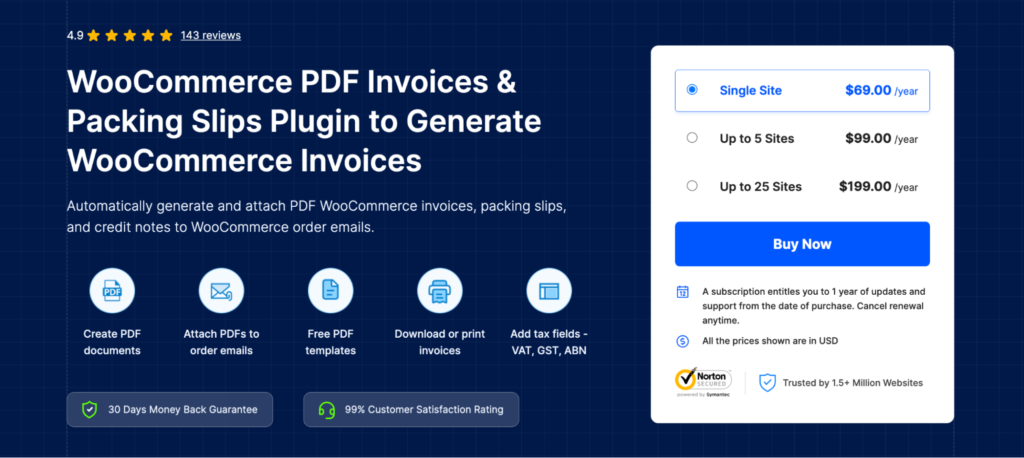 WooCommerce PDF Invoices Plugin