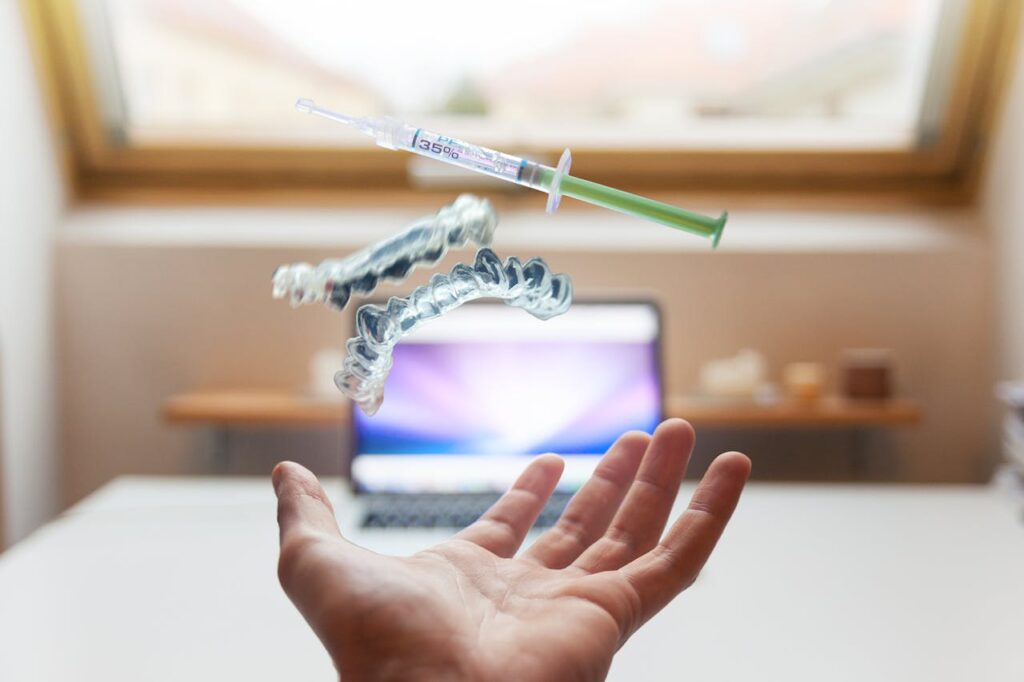 Healthcare, Medical Care, Syringe Floating Near Person's Hand