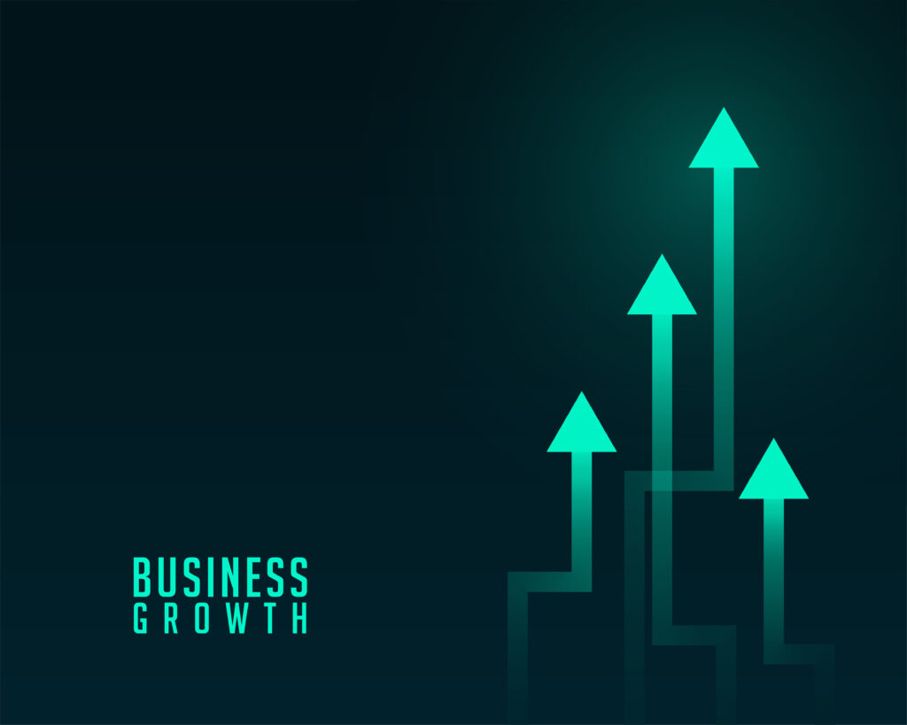 Business Growth Shiny Arrows